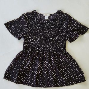 Urban Romantics Top, Black/White, sz Small